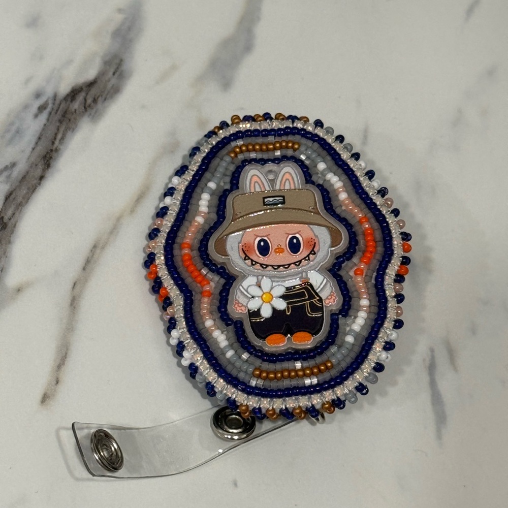 Beaded Labubu Badge Reel